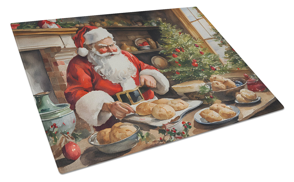 Cookies with Santa Claus Glass Cutting Board