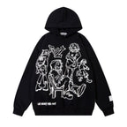 Casual Cartoon Printed Pullover Sports Hoodie (Single Item) | Streetwear