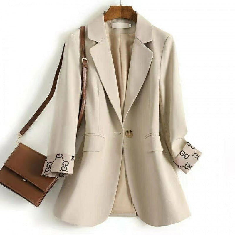 Korean Style Slim One-Button Summer Suit Jacket