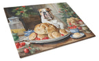 English Bulldog Christmas Cookies Glass Cutting Board