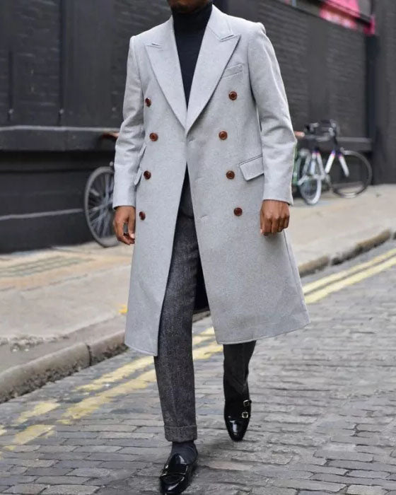 Men's Long Windbreaker for Autumn and Winter Fashion