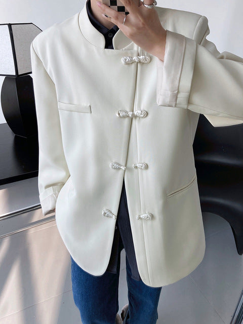 Retro Stand Collar Suit Coat for Women - 2022 Design