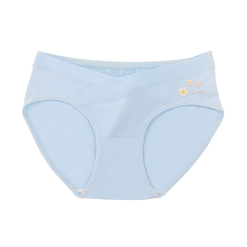 Women's Floral Embroidered Maternity Panties for Comfort