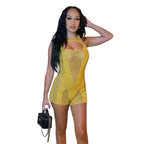 2023 Summer Women's Sexy Hollow Out Bodysuit Shorts