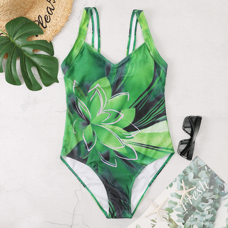 Women's Casual Printed One-Piece Swimsuit