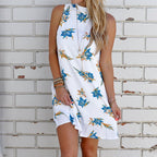 Multicolor Sleeveless Halter Dress for Women