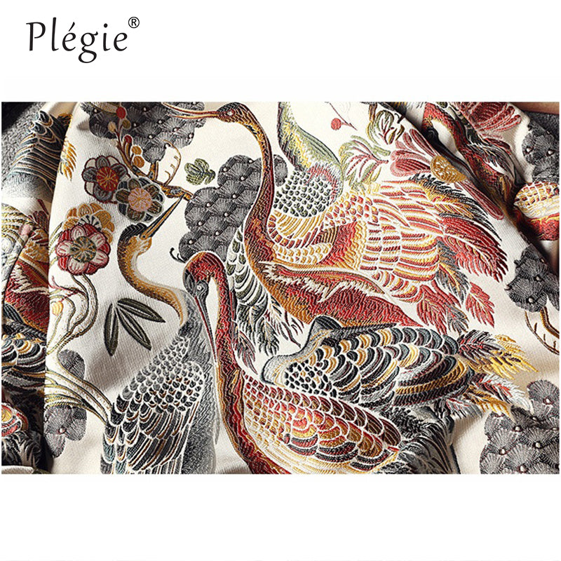 Spring Men's Plus Size Embroidered Jacket with Collar