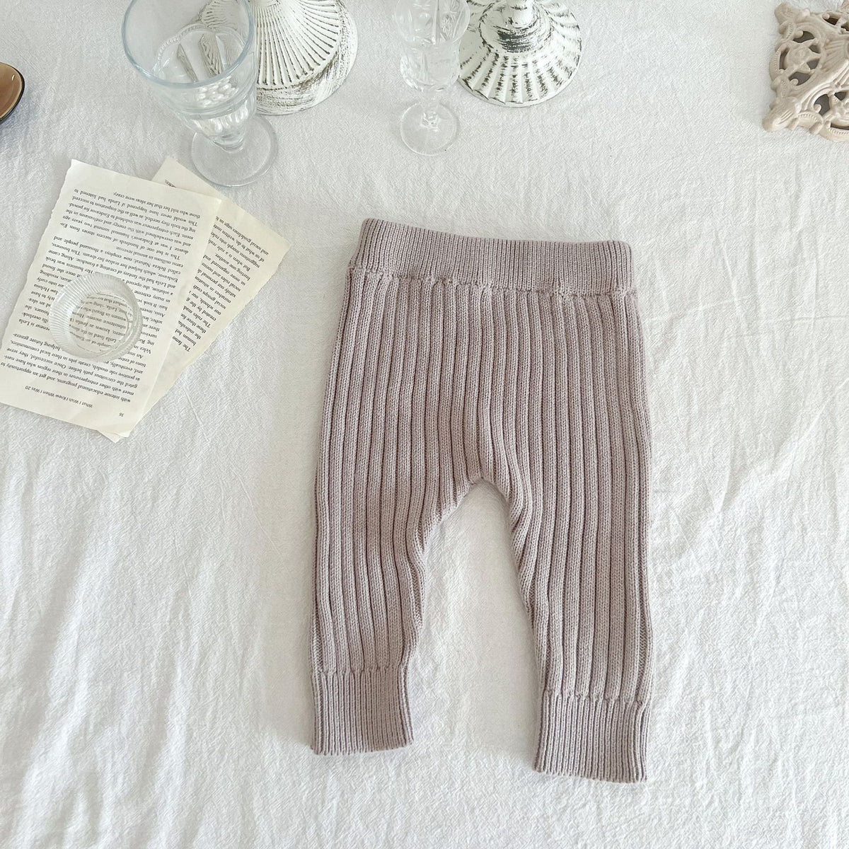 Children's Knitted Cotton Wool Elastic Leggings