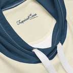 Navy & Off White Two-Toned Tropical Seas Hoodie | Streetwear