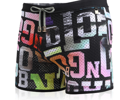 Men's Tropical Print Swim Trunks