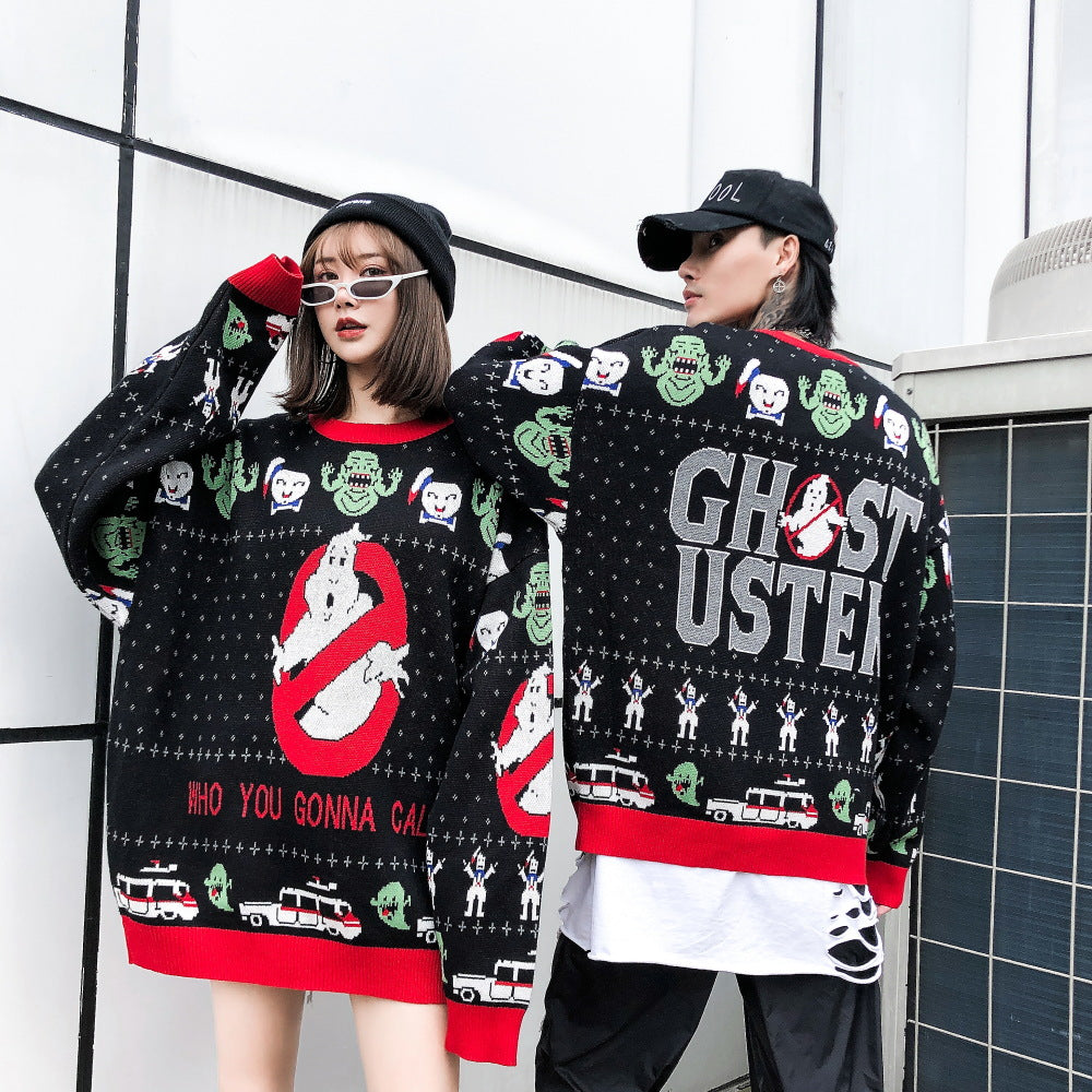 Casual Retro Hip-Hop Christmas Sweater for All