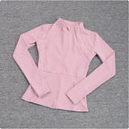 Autumn And Winter Professional Yoga Sports Coat Female Zipper Cardigan Suit