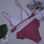 2019 New Sexy Plaid Bikini with Ruffled Straps