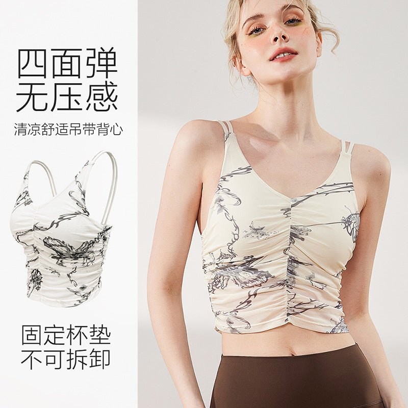 Breathable Mesh Yoga Set with Long Sleeve Coat & Bra