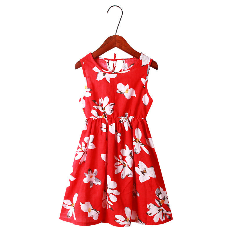 2020 Cute Floral Leaf Princess Dress for Girls