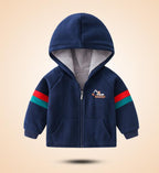 Children's Thickened Velvet Cartoon Embroidered Jacket