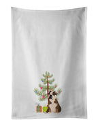 English Bulldog Chocolate Tan Christmas Kitchen Towel Set of 2