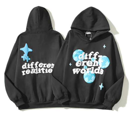 Retro High Street Hip Hop Cartoon Foam Print Hoodie | Streetwear
