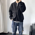Japanese Wool Cardigan for Men - Spring and Autumn Style