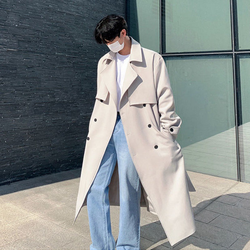 Over-the-Knee Coat with Loose, Elegant Style
