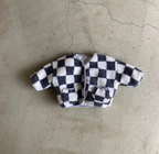 Children's Fleece-lined Plaid Chessboard Coat