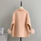 Fox Fur Elegant Double-sided Cashmere Coat