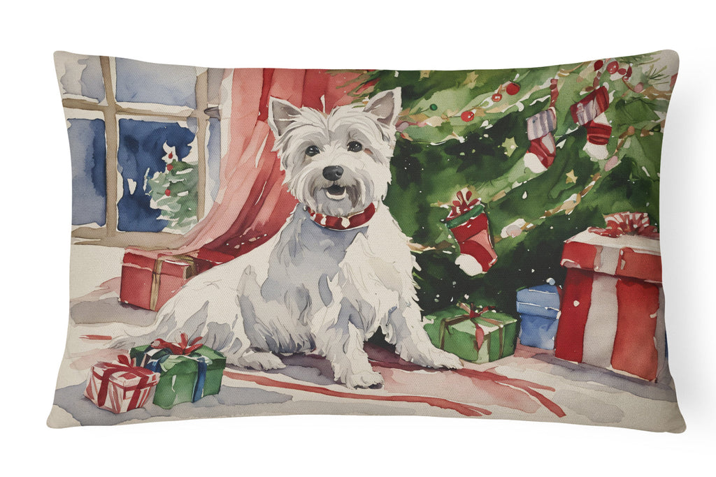 Westie Christmas Throw Pillow