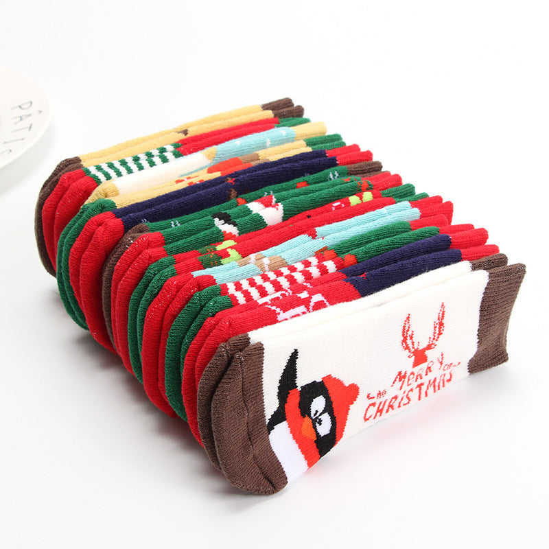 Kids' Christmas Thick Cotton Cartoon Baby Socks