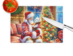 Westie and Santa Claus Glass Cutting Board