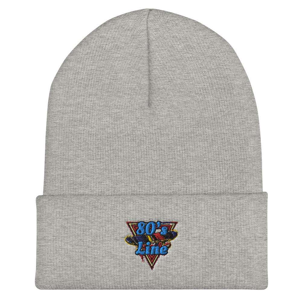 80's Line Cuffed Beanie | Embroidered Cap