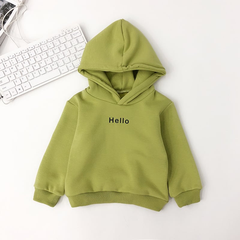 Children's Hooded Sweater with Velvet Padding