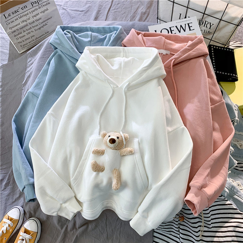 Kawaii Bear Ears Hoodie for Girls - Japanese Style | Streetwear