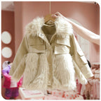 Thickened Fur One-Piece Coat for Fashion Girls