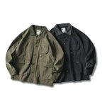 Men's Loose Workwear Jacket with Corduroy Collar