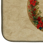 Finnish Spitz Christmas Flowers Dish Drying Mat
