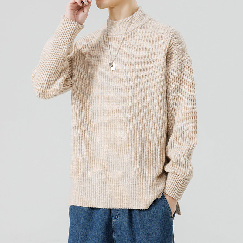 Men's Casual Knitwear Half High Neck Sweater