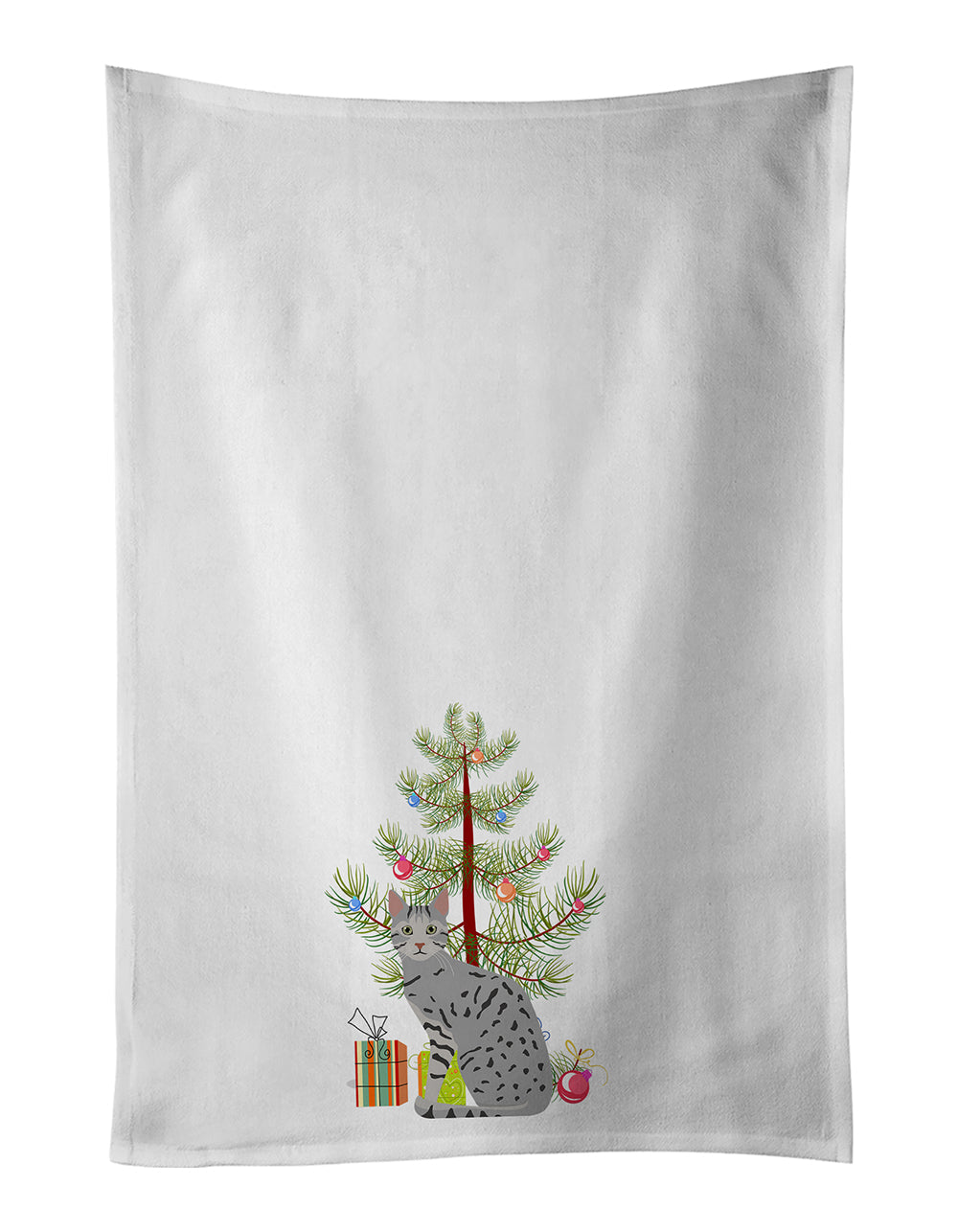Egyptian Mau Cat Christmas Kitchen Towel Set of 2