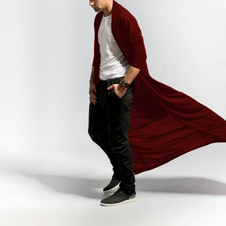 Men's Casual Long Slim Trench Coat
