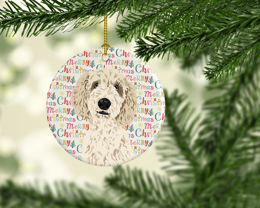Doodle Cream #7 Christmas Ceramic Ornament