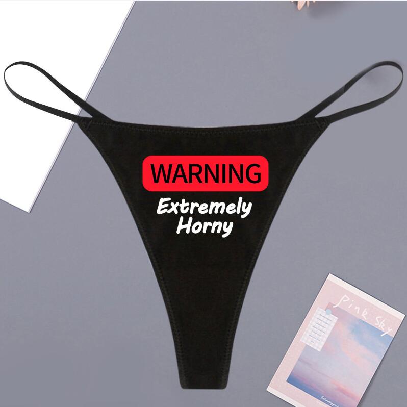 Halloween Printed Ice Silk Seamless Thong with Thin Straps