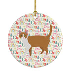 Brazilian Shorthair Cat Christmas Ceramic Ornament