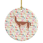 Guanaco Christmas Ceramic Ornament
