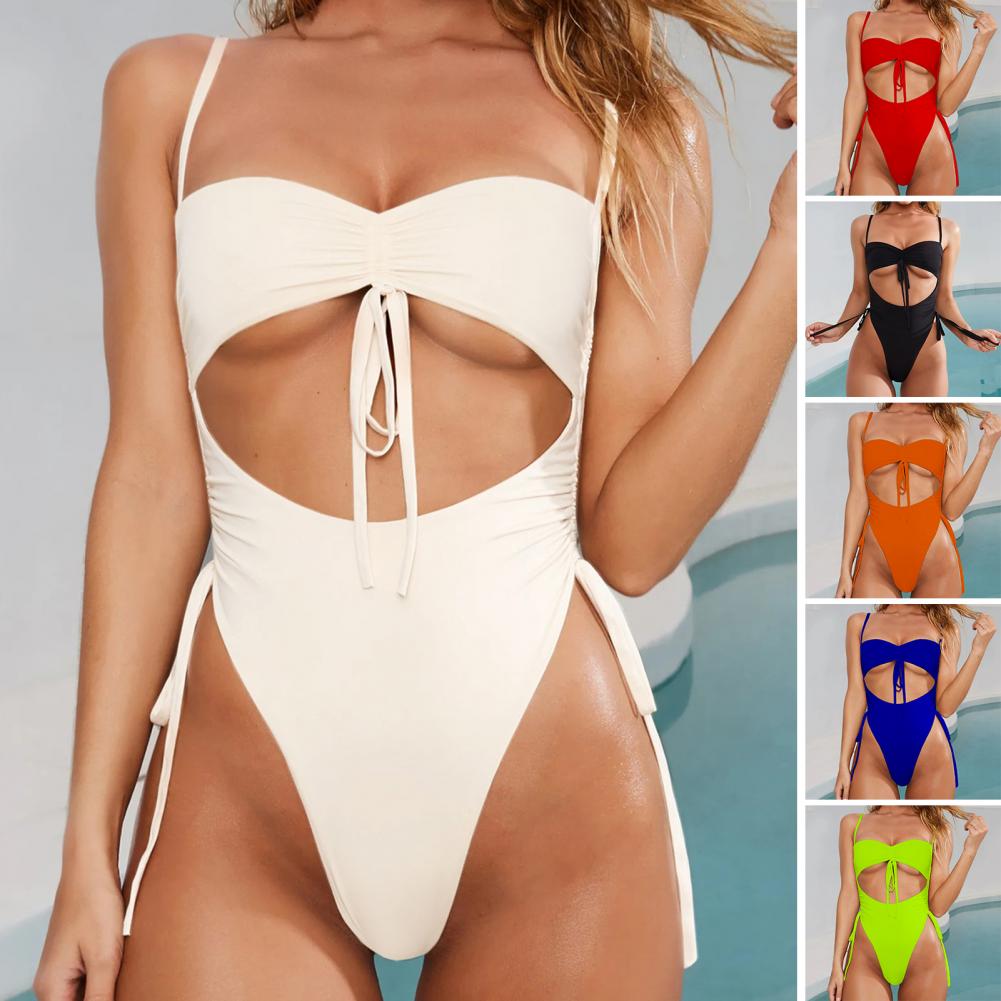 One-Piece Bandage Triangle Swimsuit for Women