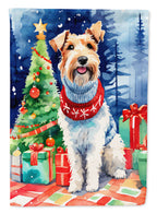 Wire Fox Terrier Christmas Garden Flag