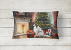 Borzoi Cozy Christmas Throw Pillow