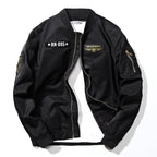 Men's Solid Color Slim Fit Pilot Jacket