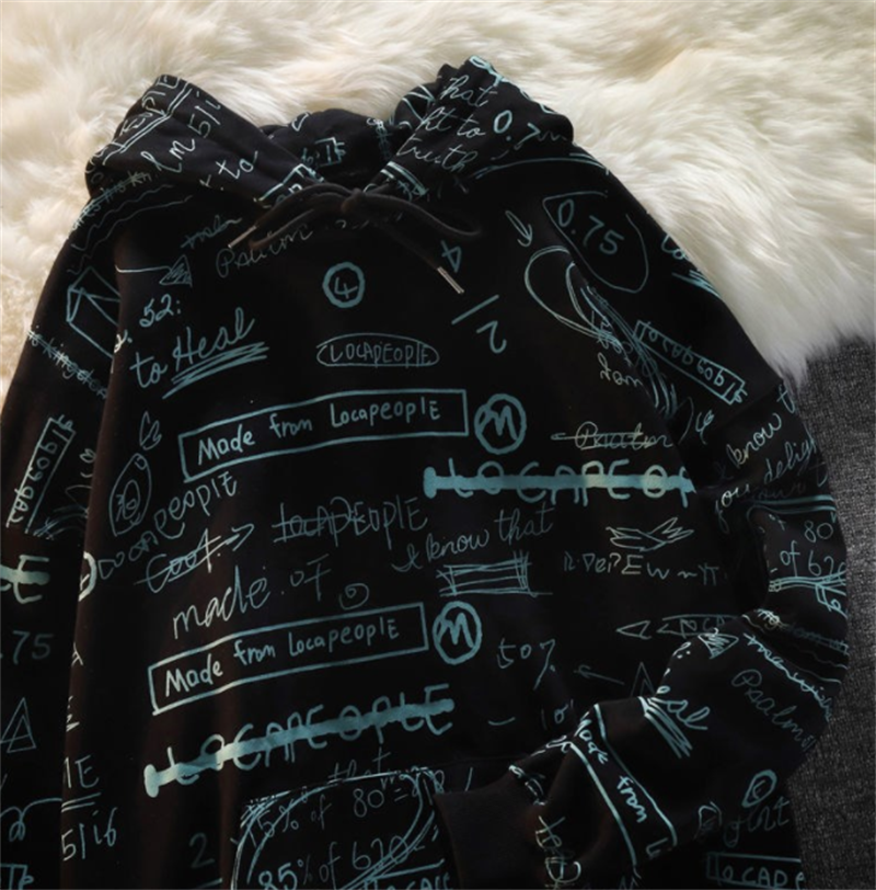 Trendy Graffiti Women's Hooded Sweater