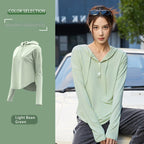 Quick-drying Nude UV Protection Sports Hoodie for Running | Streetwear