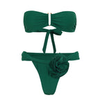 2024 Women's Solid Color Bikini with Strap设计