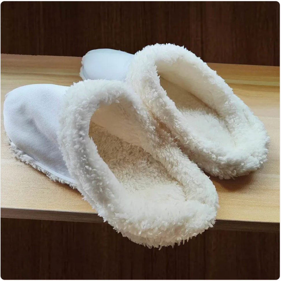 Women's Thermal Plush Cotton Slipper Set